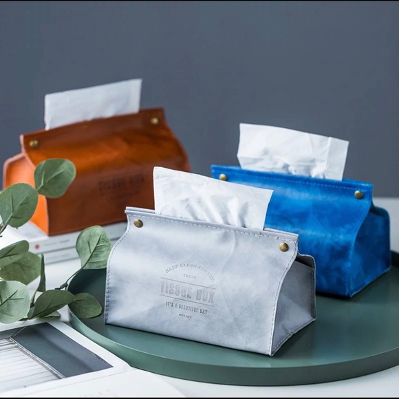 Leather Tissue Case, 3 Color Options! ✨Home Decor✨ - Picture 1 of 5